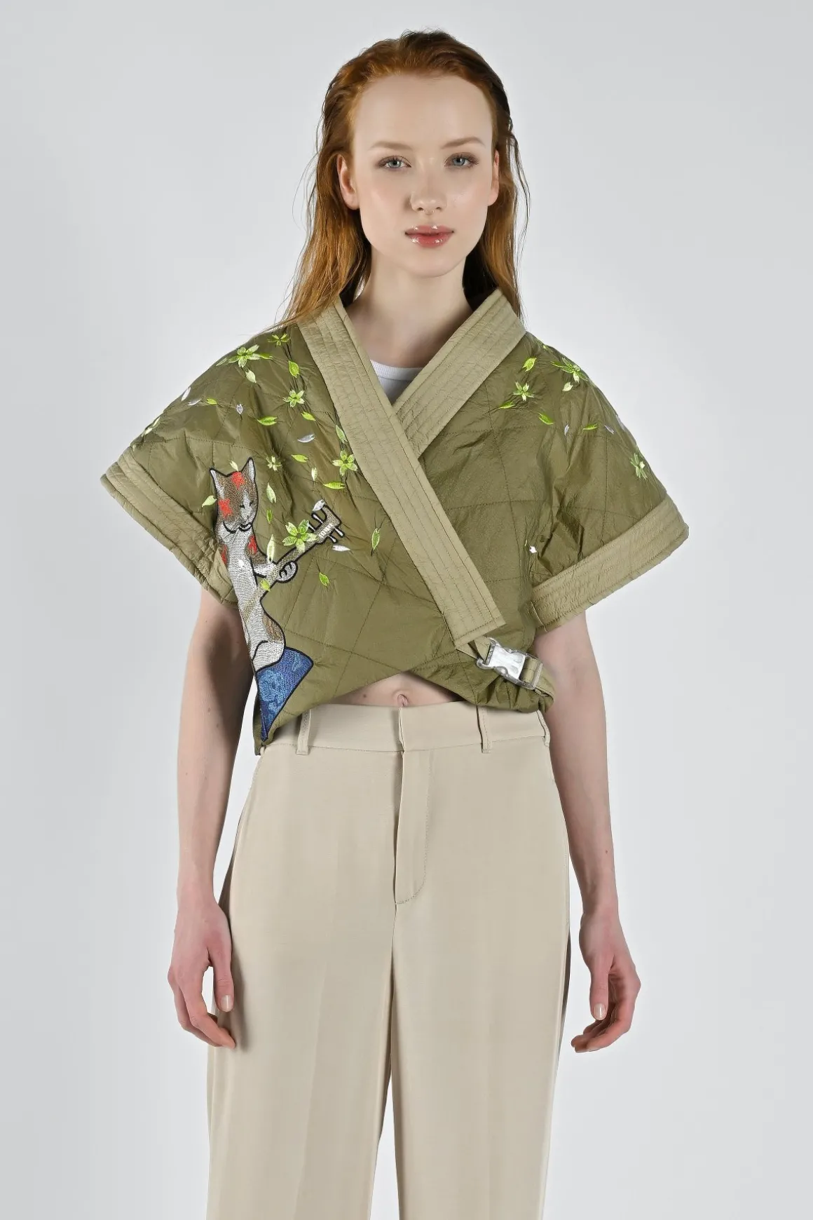 Capsule^Canadian Classics Kimono Zoe Manica Corta Army