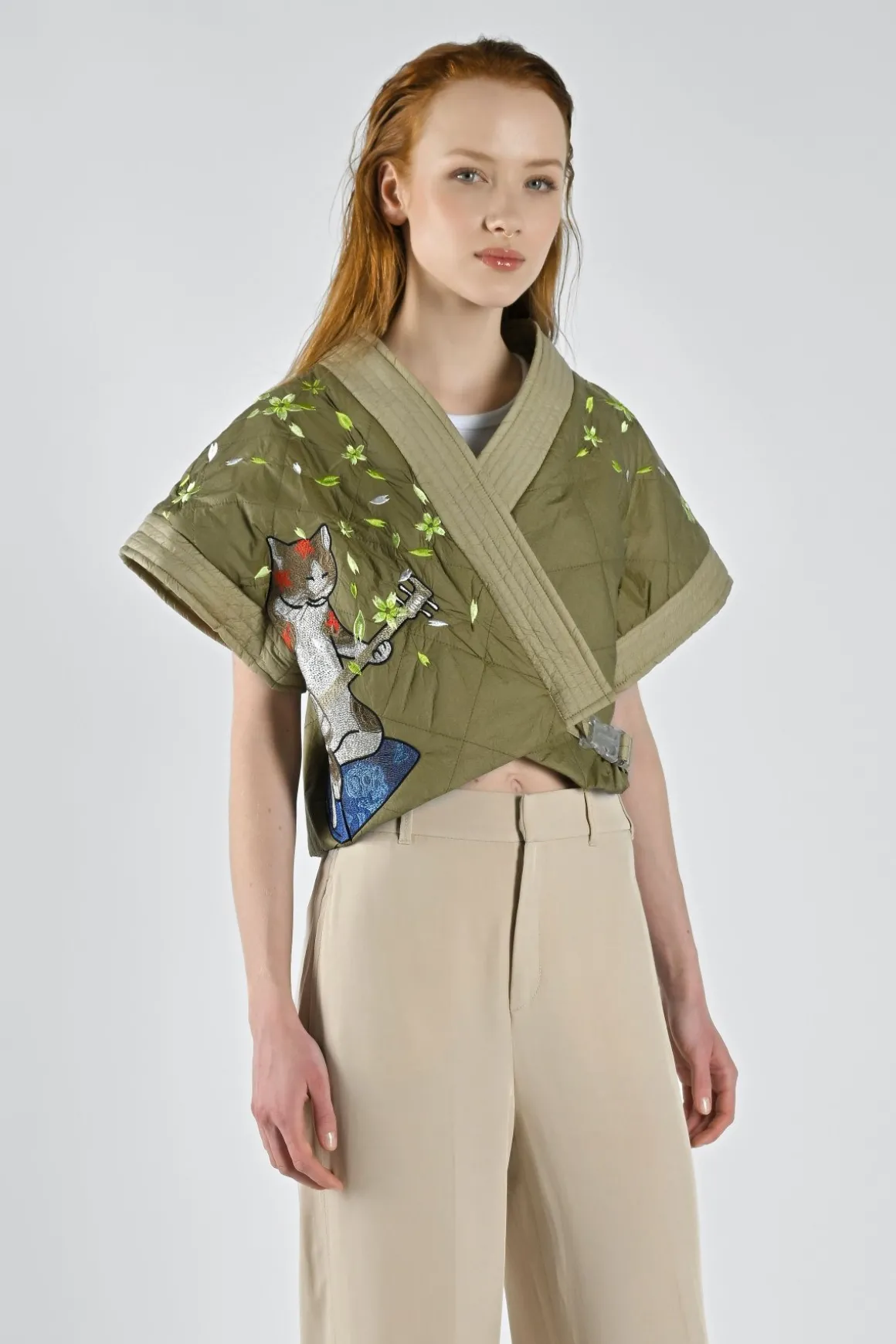 Capsule^Canadian Classics Kimono Zoe Manica Corta Army